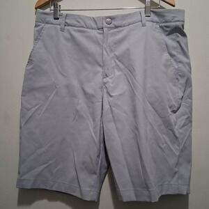Puma Mens Golf Shorts Light Gray W36 Polyester Stretch Flat Front Performance
